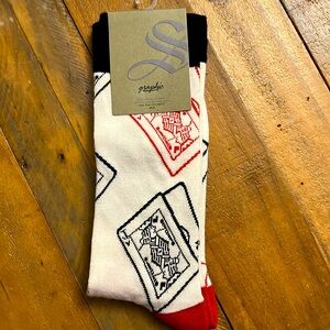 SOLD Cards casino socks. Socksmith. Santa Cruz, CA Quality, bamboo crew